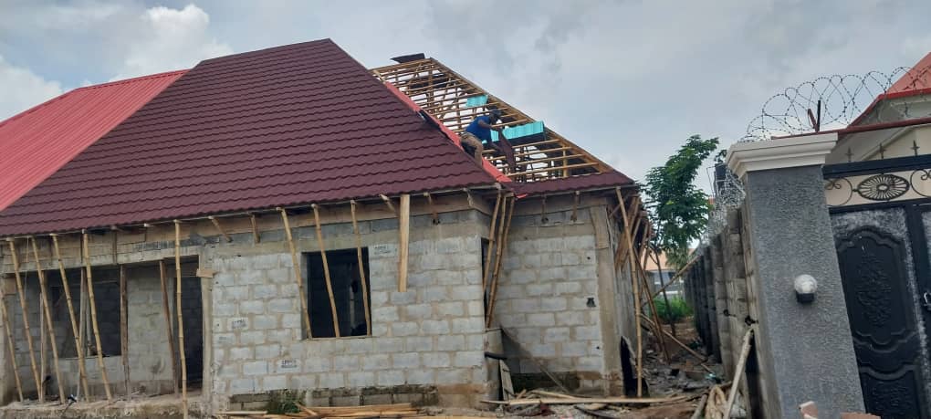 Roofing project in progress